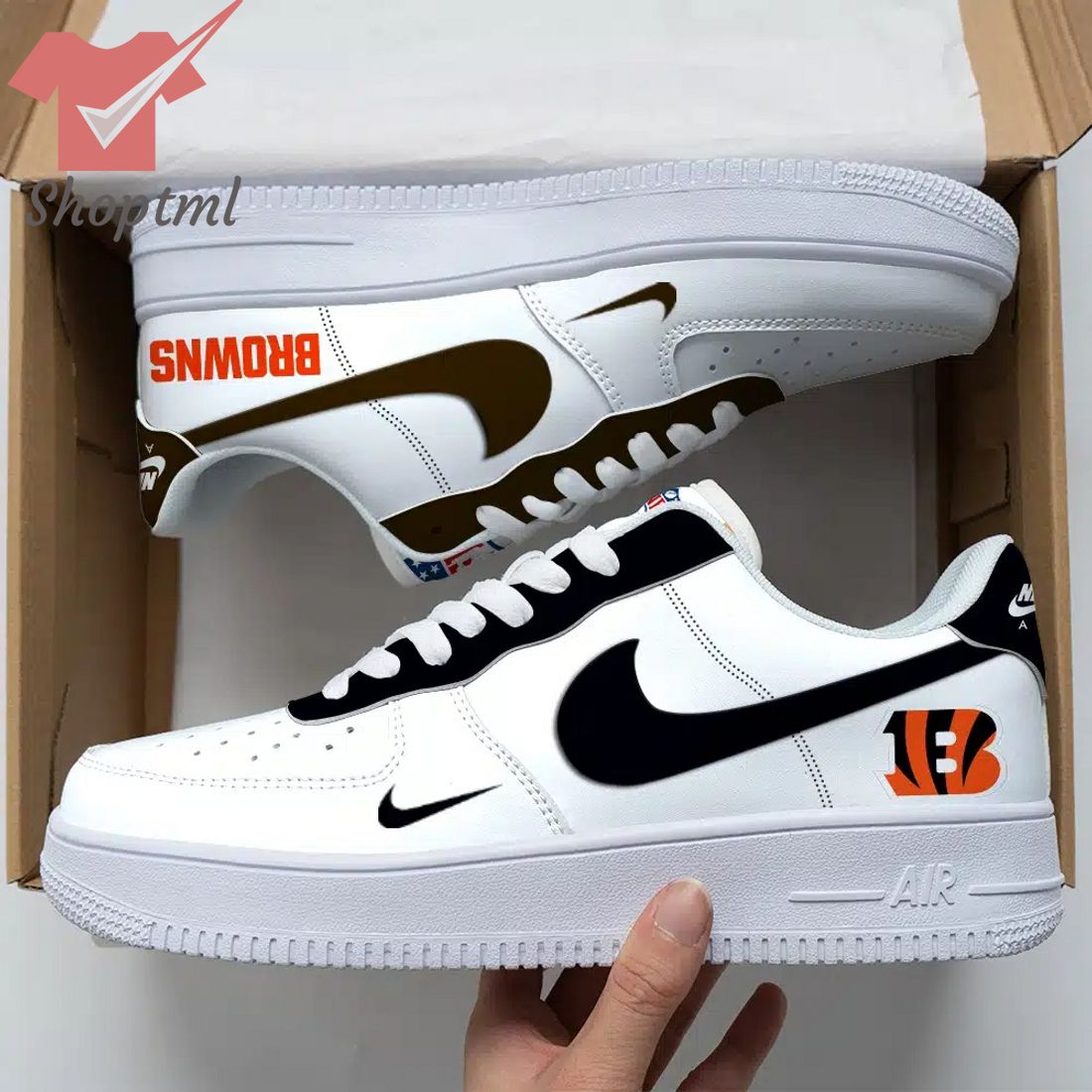 Cleveland Browns X Cincinnati Bengals Air Force Custom Nike Air Force Sneaker For Men Women