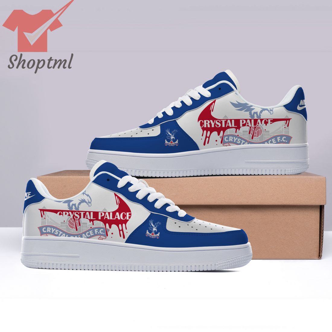 Crystal Palace Custom Nike Air Force Sneakers For Men Women