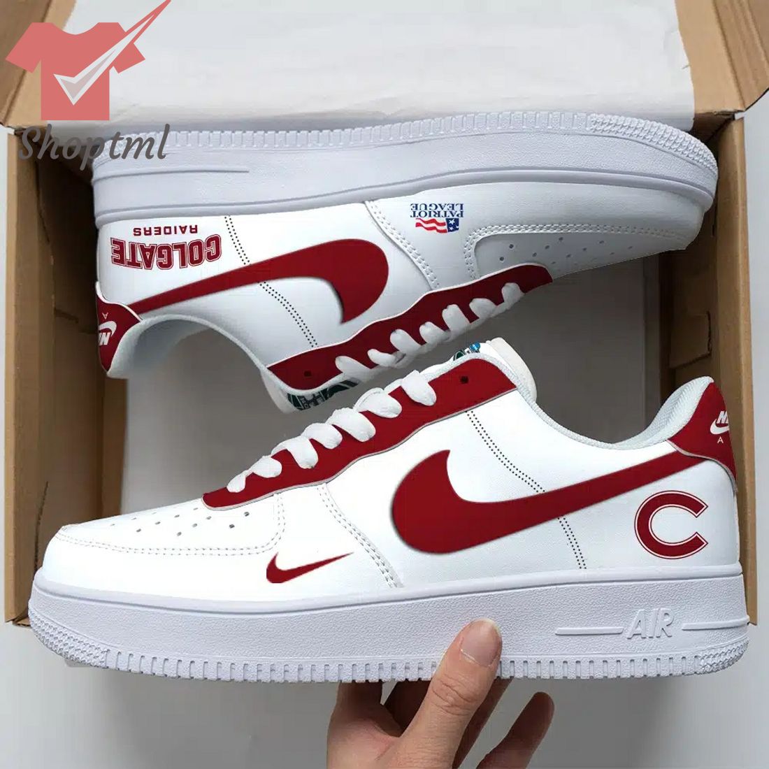 Colgate Raiders Ncaa Air Force Custom Nike Air Force Sneaker For Men Women
