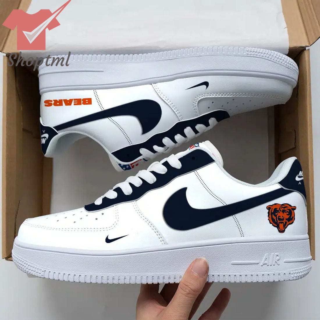 Chicago Bears Nfl Air Force Custom Nike Air Force Sneaker For Men Women