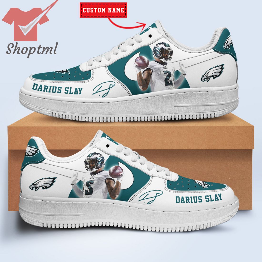 Darius Slay Philadelphia Eagles Nfl Custom Name Nike Air Force Shoes For Men Women