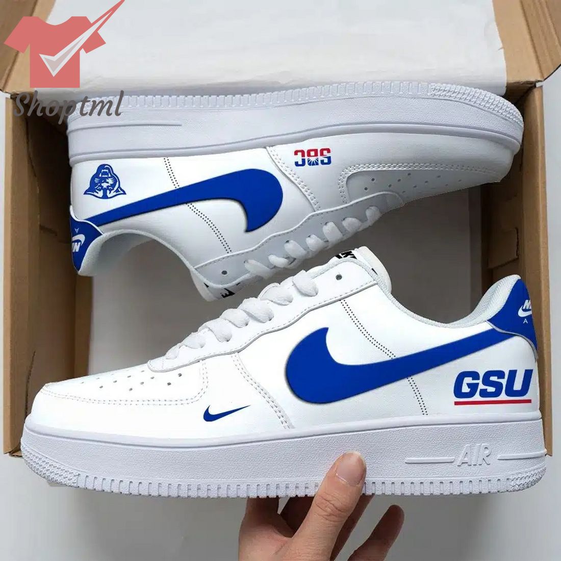 Georgia State Panthers Ncaa Air Force Custom Nike Air Force Sneaker For Men Women