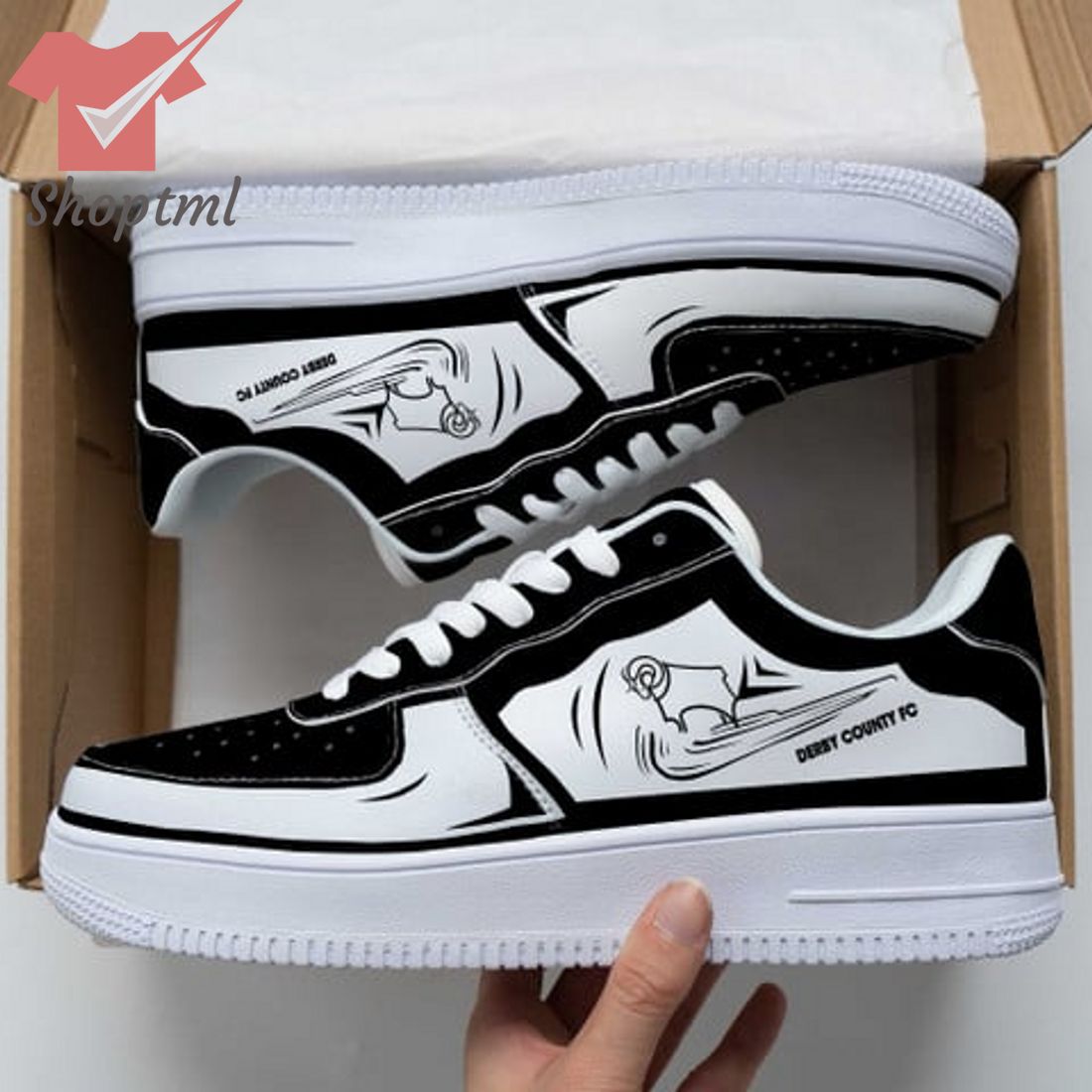 Derby County Efl Championship Nike Air Force 1 Sneakers For Men Women