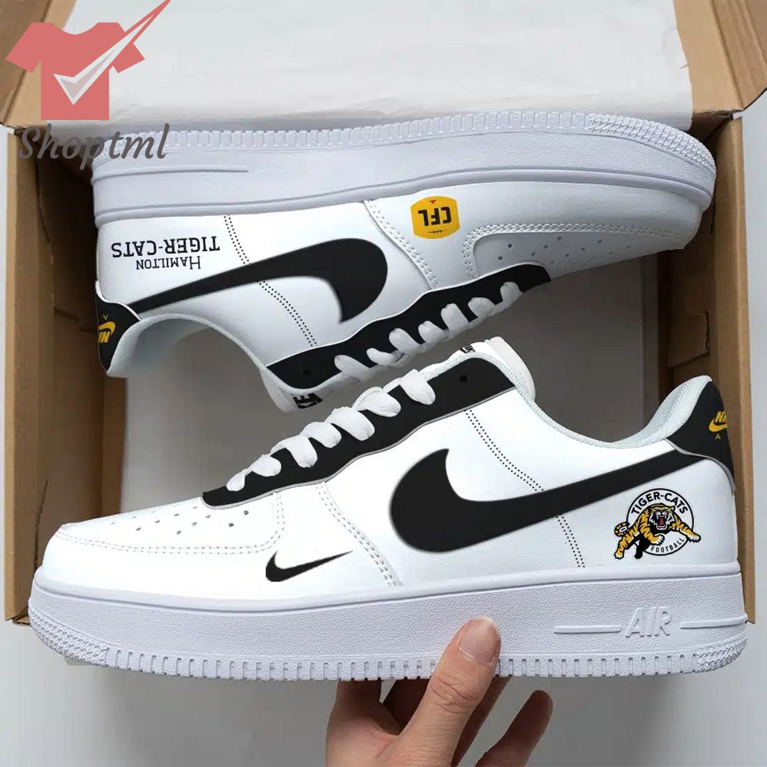 Hamilton Tiger-Cats Air Force Custom Nike Air Force Sneaker For Men Women