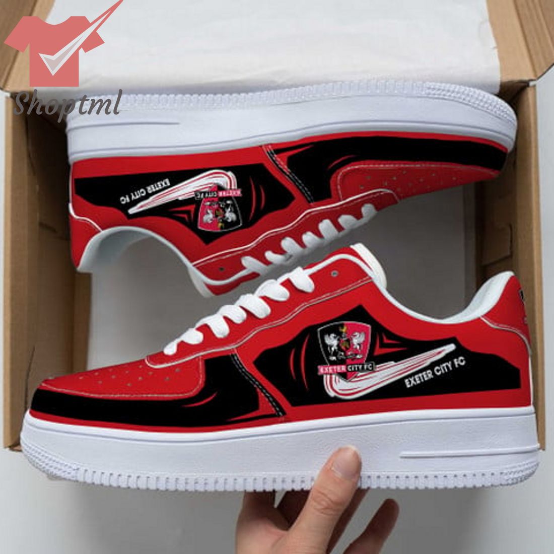 Exeter City Efl Championship Nike Air Force 1 Sneakers For Men Women