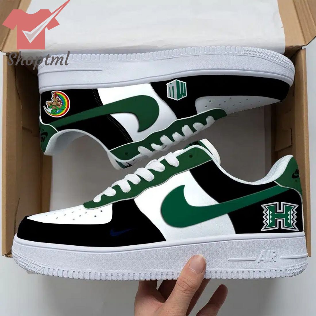 Hawaii Rainbow Warriors Air Force Custom Nike Air Force Sneaker For Men Women