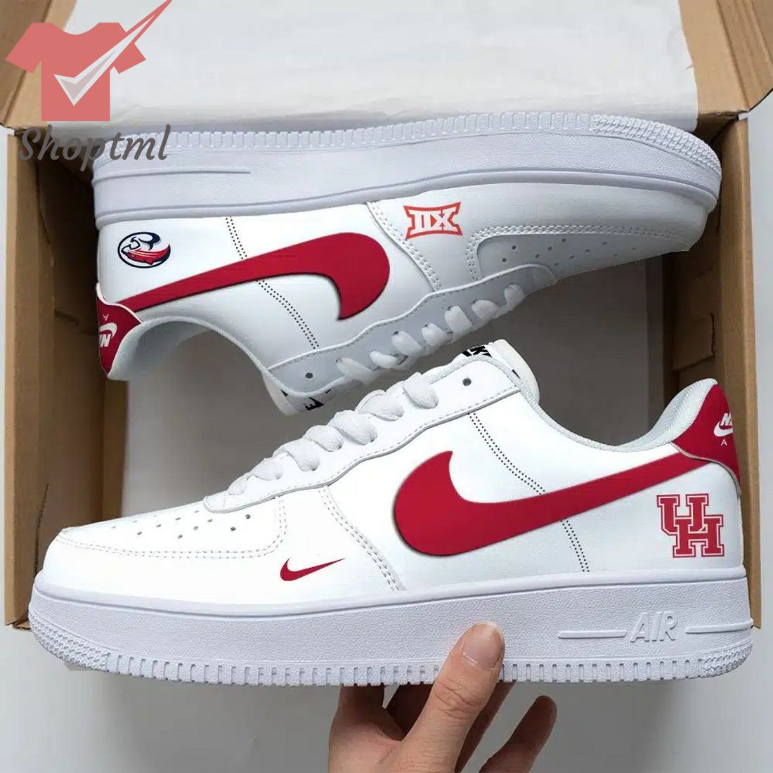 Houston Cougars Ncaa Air Force Custom Nike Air Force Sneaker For Men Women
