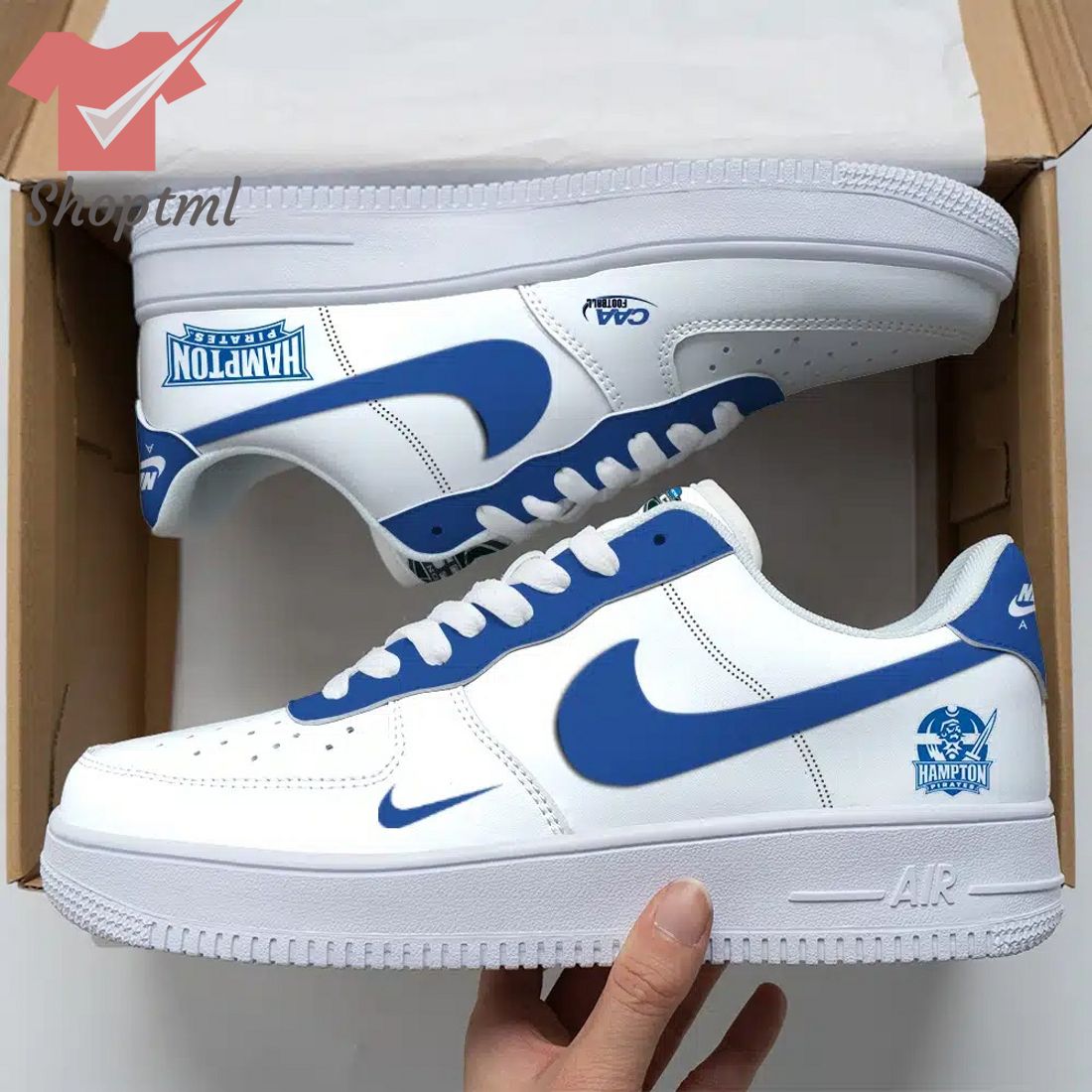 Hampton Pirates Ncaa Air Force Custom Nike Air Force Sneaker For Men Women