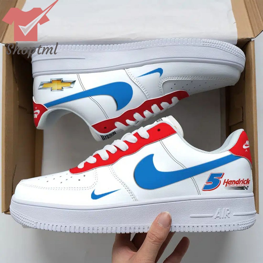 Hendrick Motorsports Chevrolet Air Force Custom Nike Air Force Sneaker For Men Women