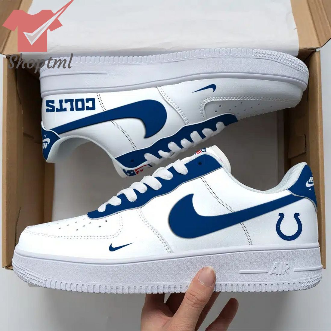 Indianapolis Colts Nfl Air Force Custom Nike Air Force Sneaker For Men Women