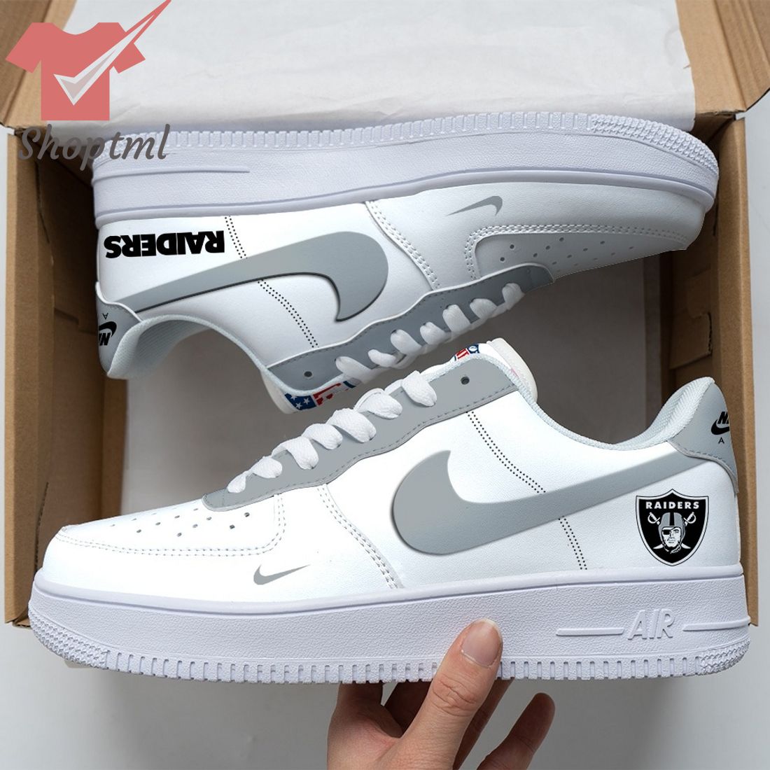 Las Vegas Raiders Nfl Air Force Custom Nike Air Force Sneaker For Men Women