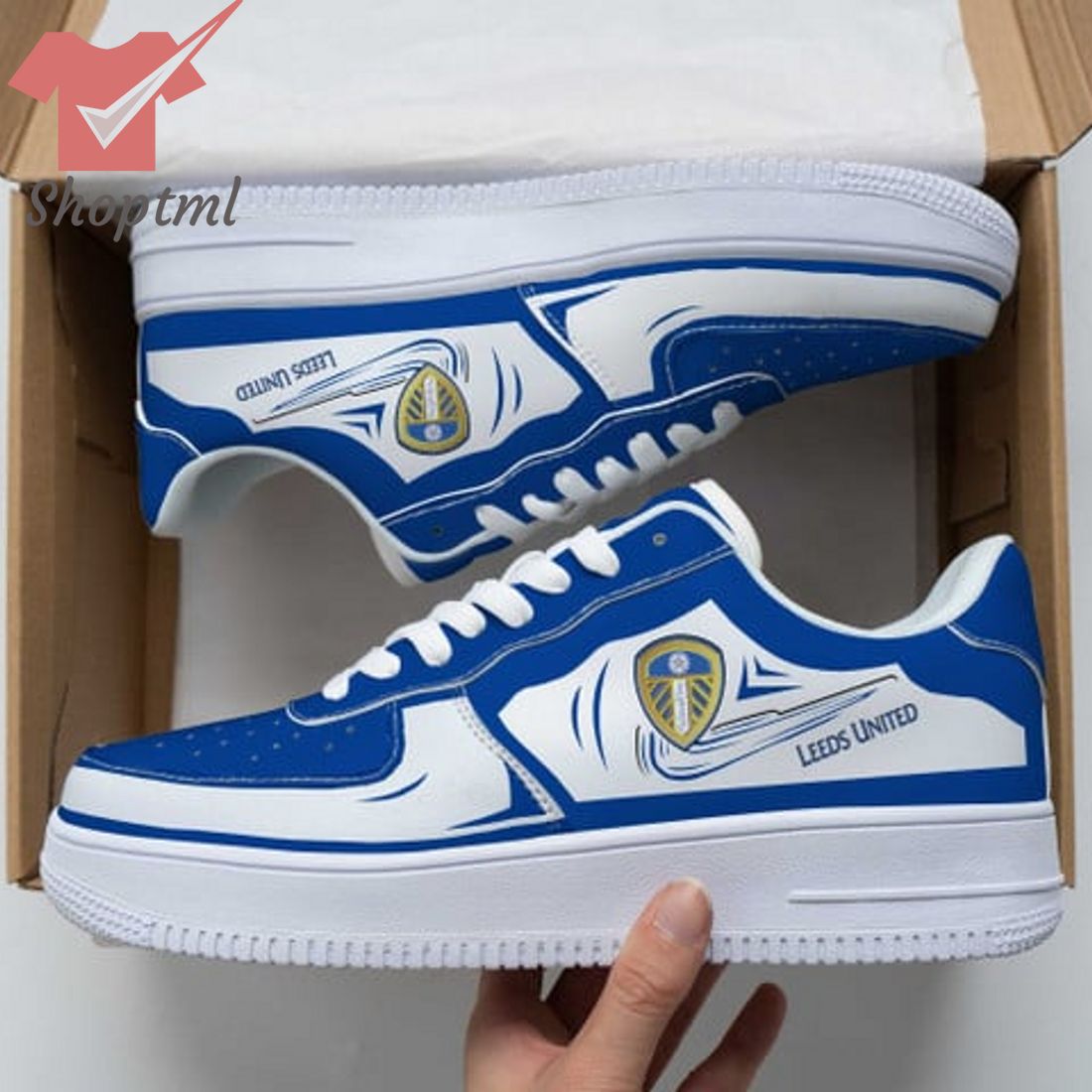 Leeds United Fc Efl Championship Nike Air Force 1 Sneakers For Men Women