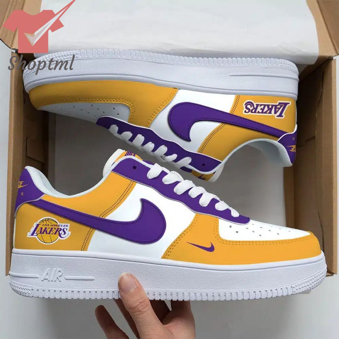 Los Angeles Lakers Air Force Custom Nike Air Force Sneaker For Men Women