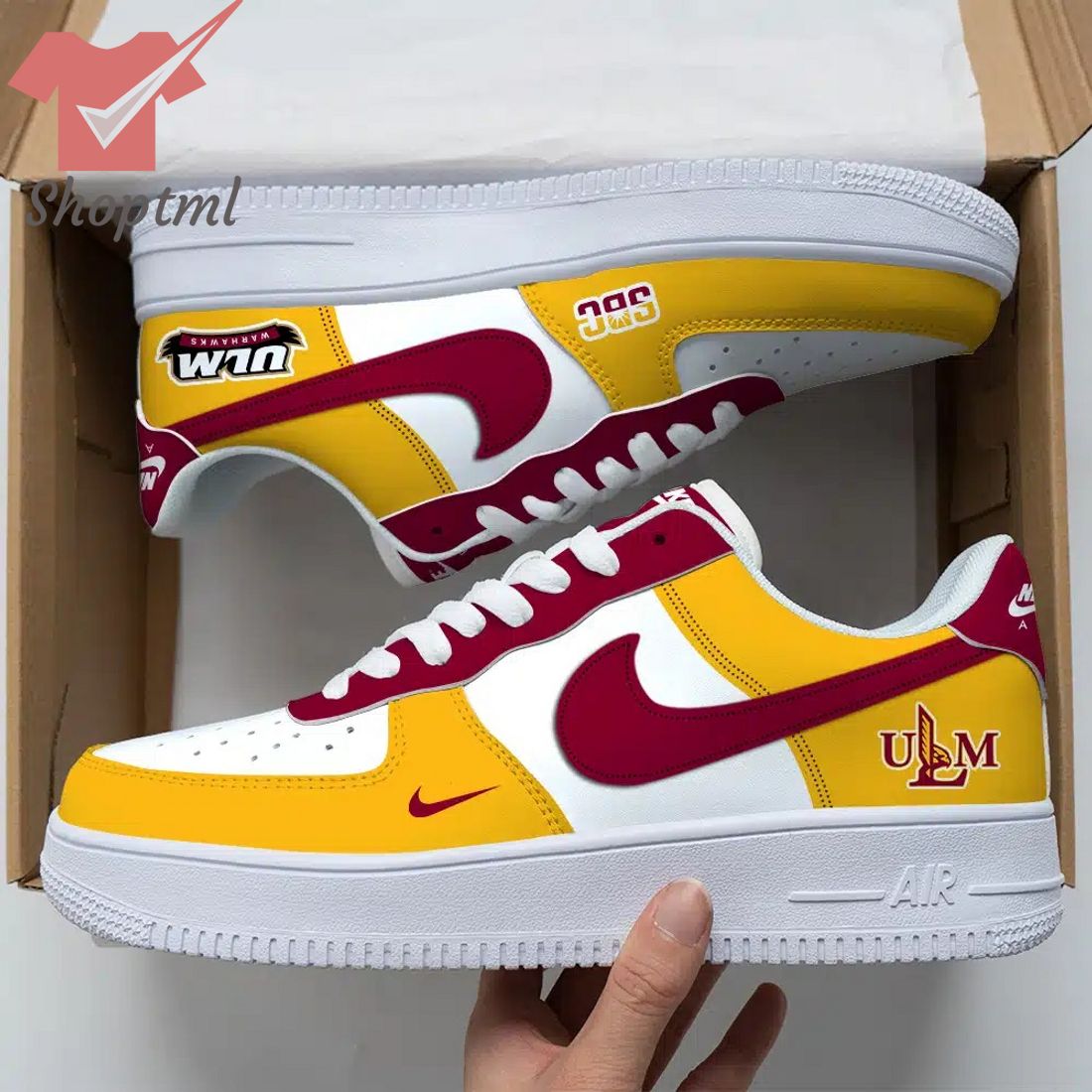Louisiana-Monroe Warhawks Ncaa Air Force Custom Nike Air Force Sneaker For Men Women