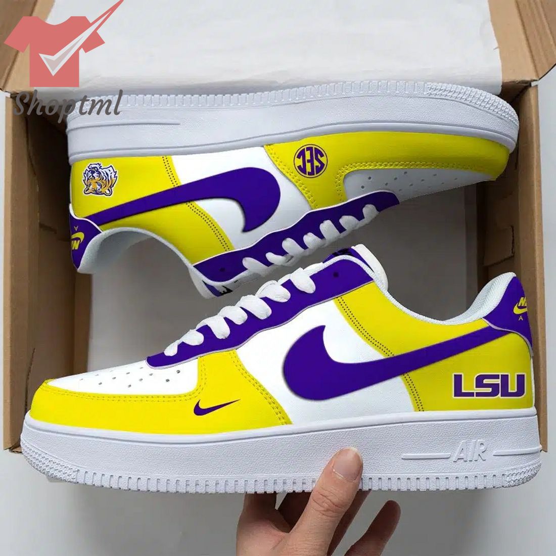 Lsu Tigers Air Force Custom Nike Air Force Sneaker For Men Women