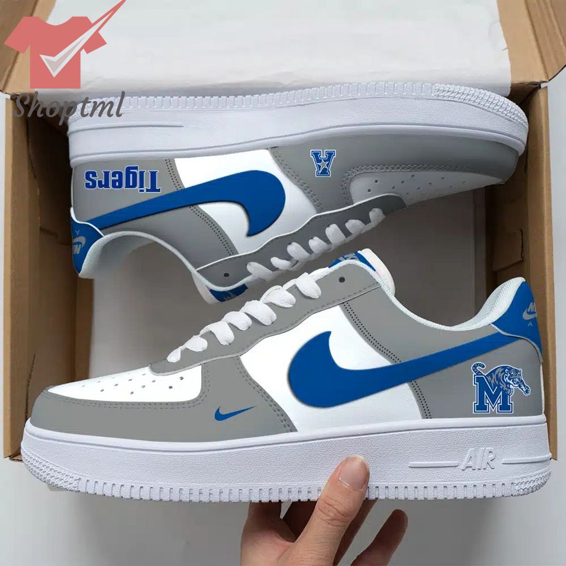 Memphis Tigers Ncaa Air Force Custom Nike Air Force Sneaker For Men Women