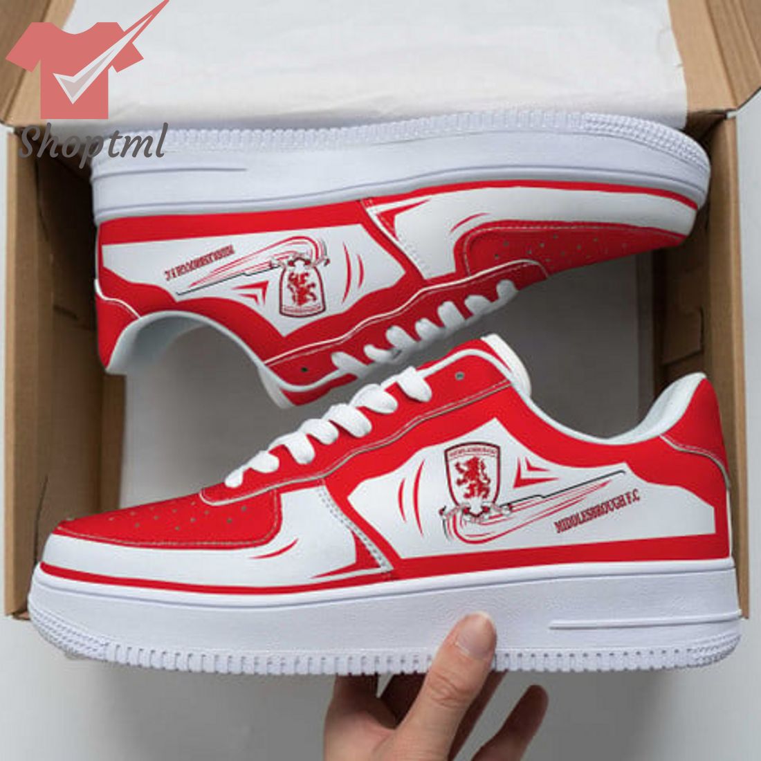 Middlesbrough Fc Efl Championship Nike Air Force 1 Sneakers For Men Women