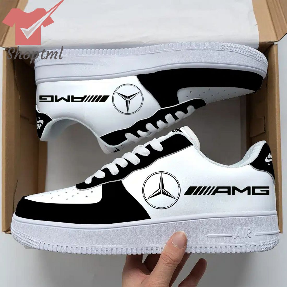 Mercedes Amg Air Force Custom Nike Air Force Sneaker For Men Women