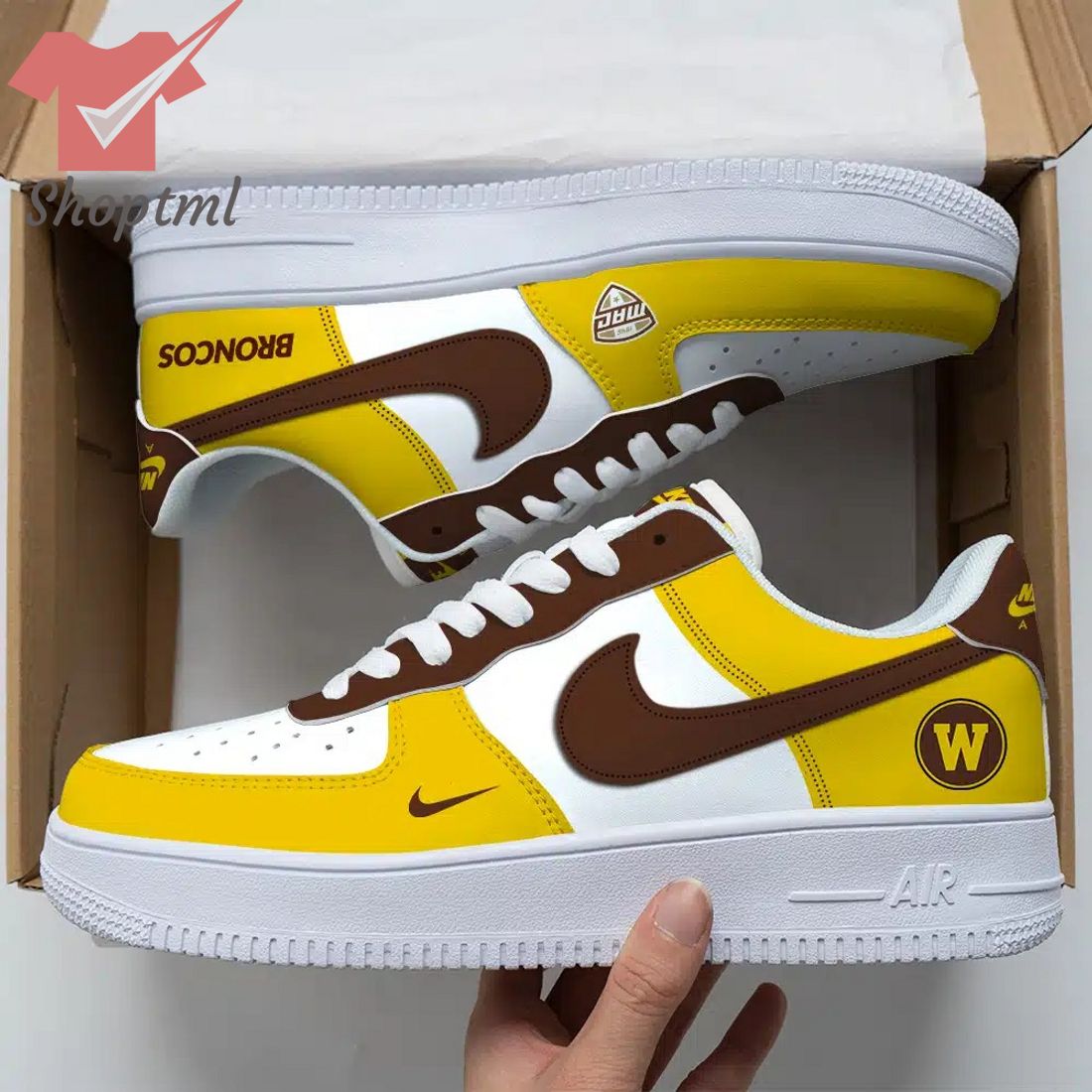 Michigan Broncos Ncaa Air Force Custom Nike Air Force Sneaker For Men Women