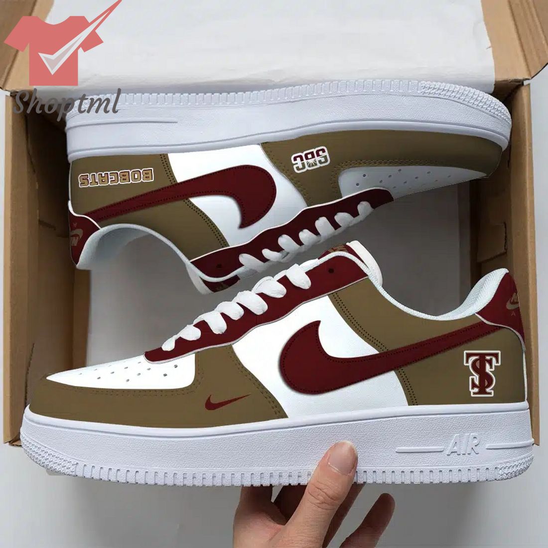 Montana State Bobcats Ncaa Air Force Custom Nike Air Force Sneaker For Men Women