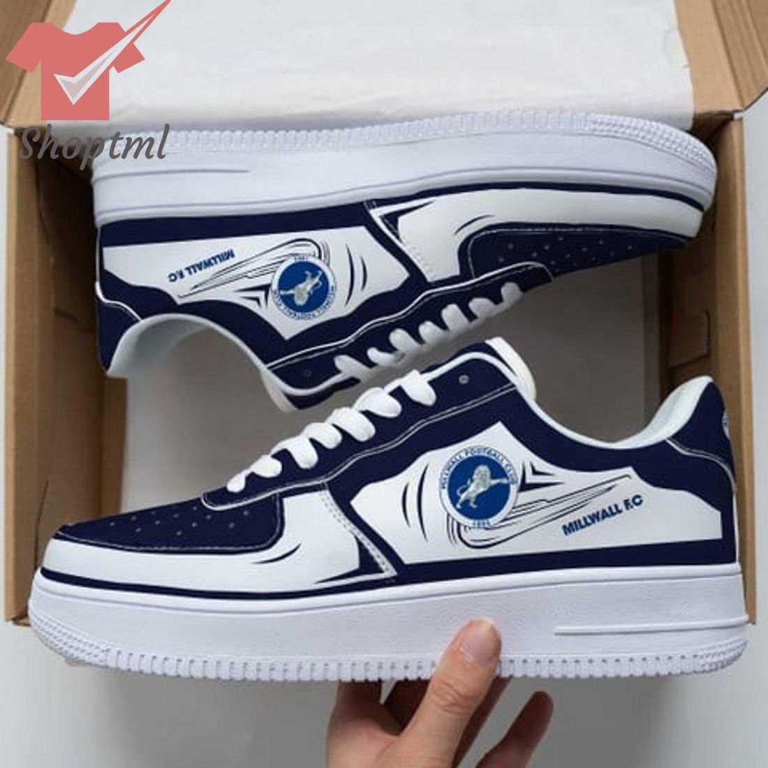 Millwall Fc Efl Championship Nike Air Force 1 Sneakers For Men Women