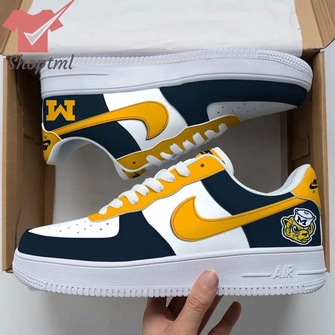 Memphis Tigers Air Force Custom Nike Air Force Sneaker For Men Women