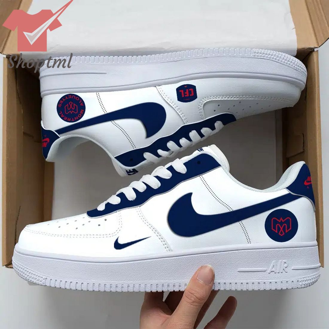 Montreal Alouettes Air Force Custom Nike Air Force Sneaker For Men Women