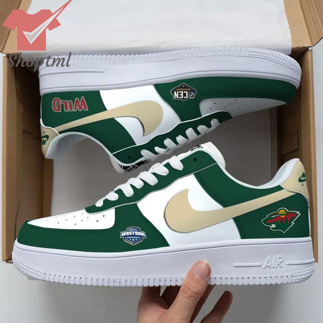 Minnesota Wild Nhl Air Force Custom Nike Air Force Sneaker For Men Women