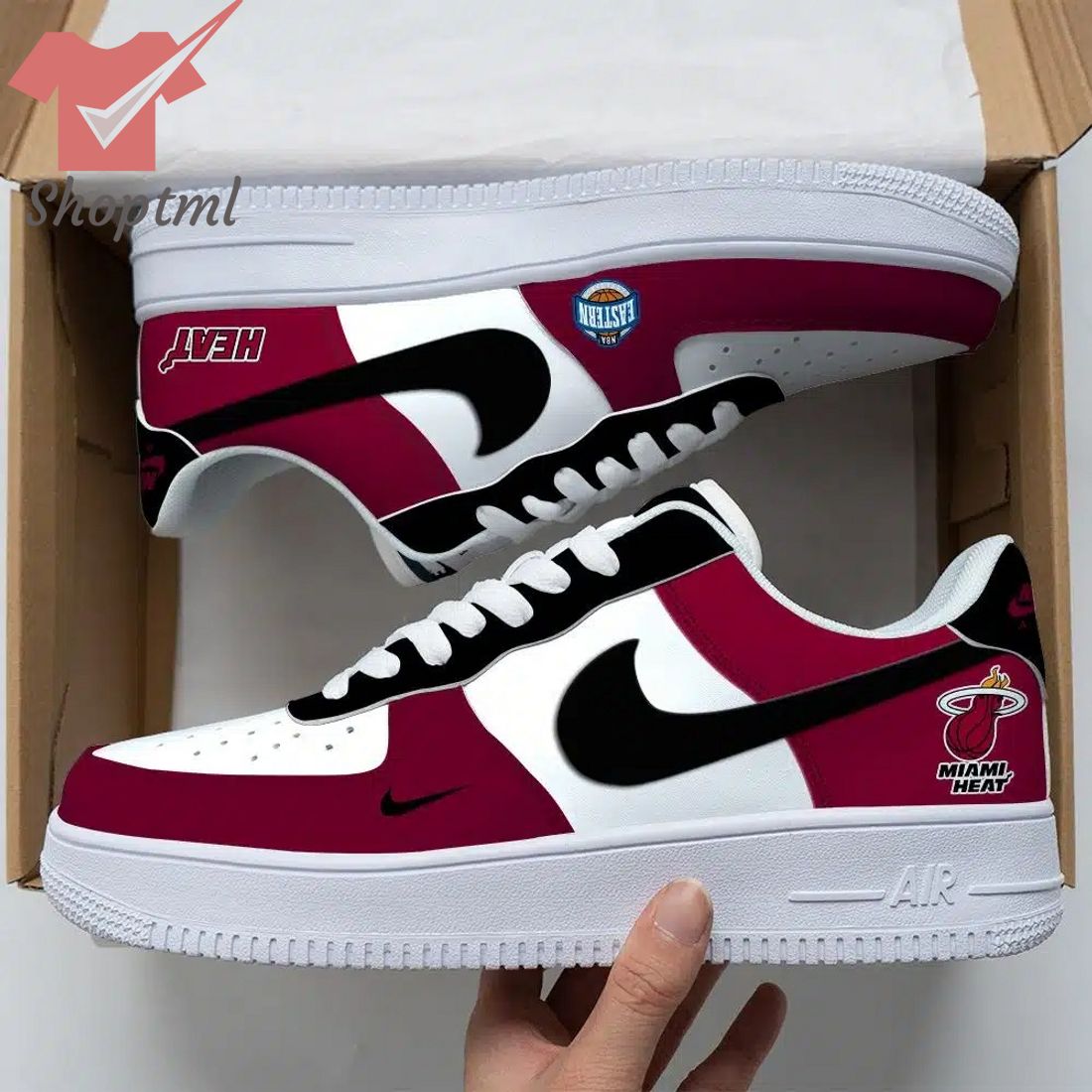 Miami Heat Nba Air Force Custom Nike Air Force Sneaker For Men Women