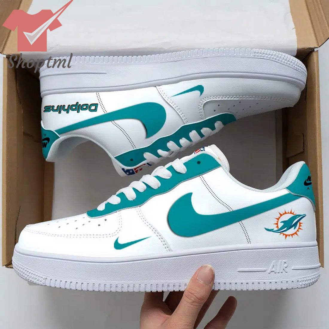 Miami Dolphins Air Force Custom Nike Air Force Sneaker For Men Women