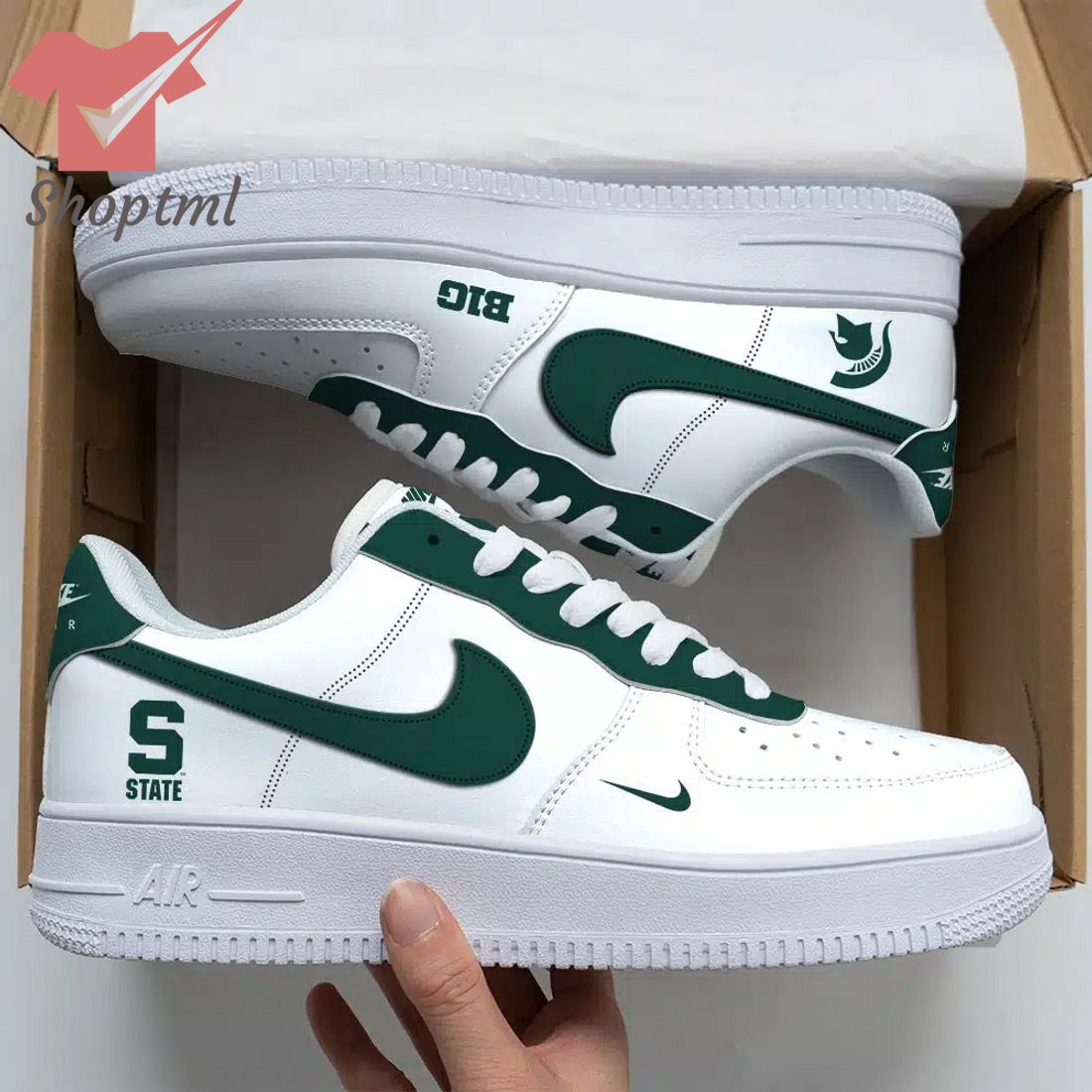 Michigan State Spartans Air Force Custom Nike Air Force Sneaker For Men Women