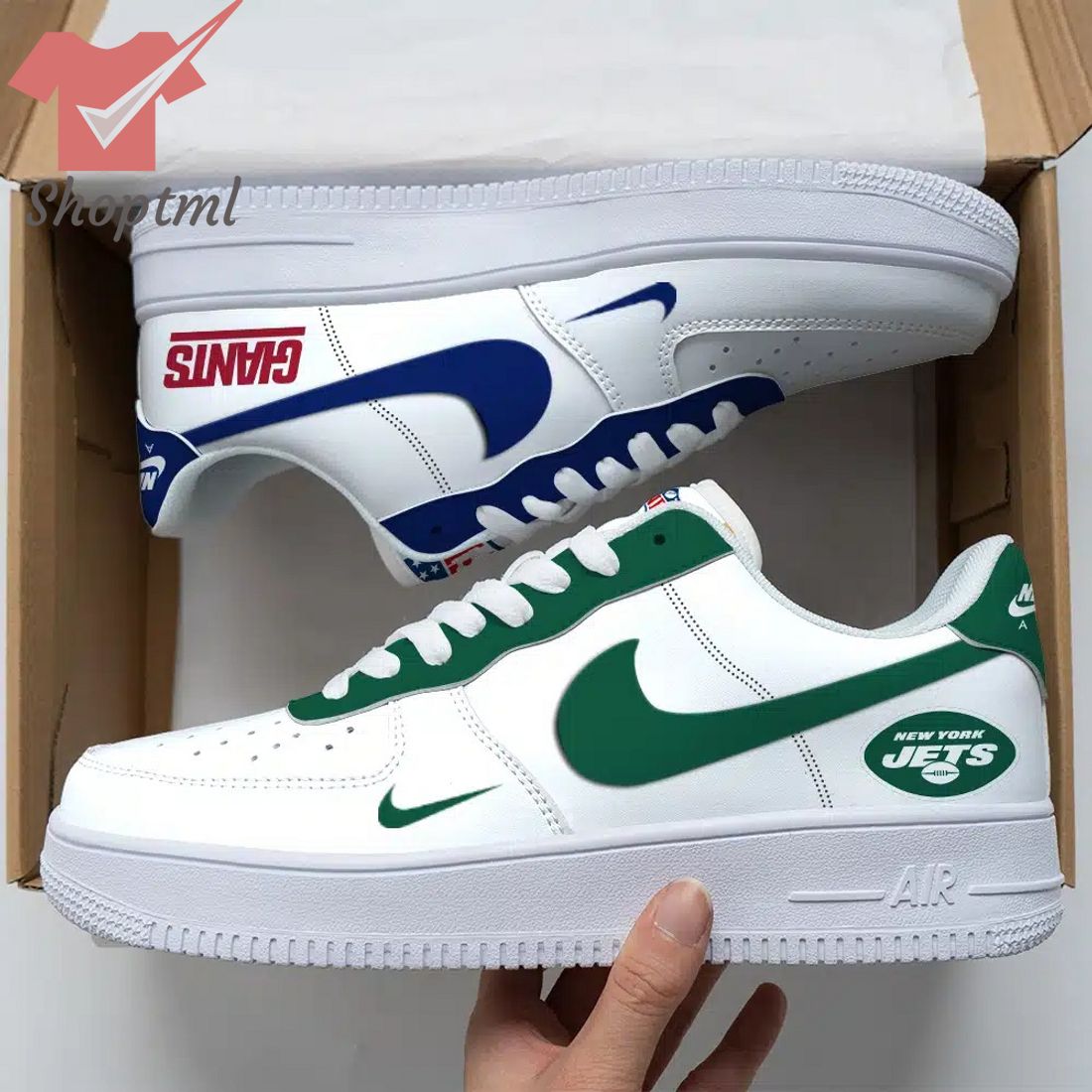 New York Giants X New York Jets Air Force Custom Nike Air Force Sneaker For Men Women