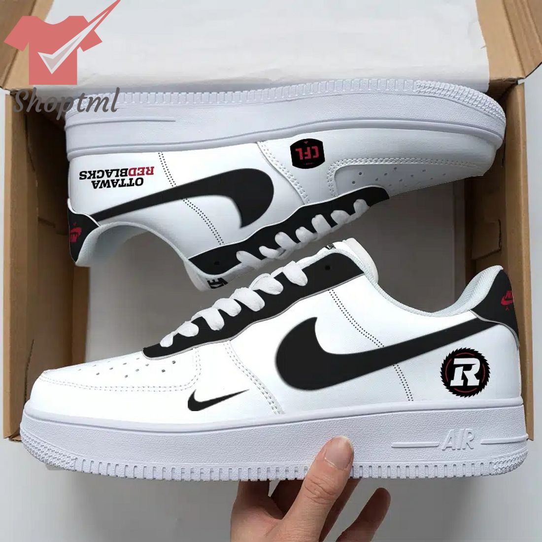 Ottawa Redblacks Air Force Custom Nike Air Force Sneaker For Men Women