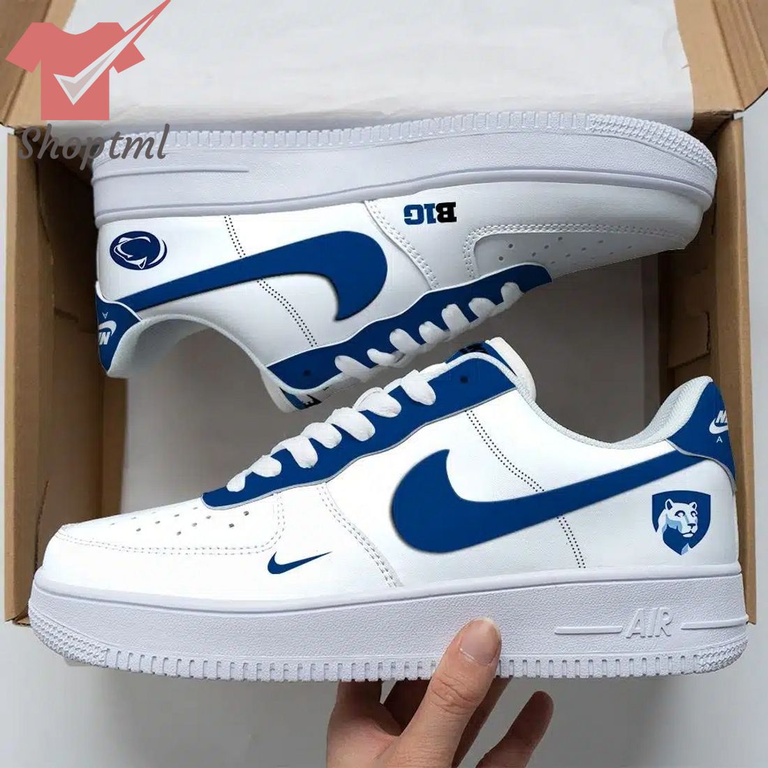 Nittany Lions Air Force Custom Nike Air Force Sneaker For Men Women