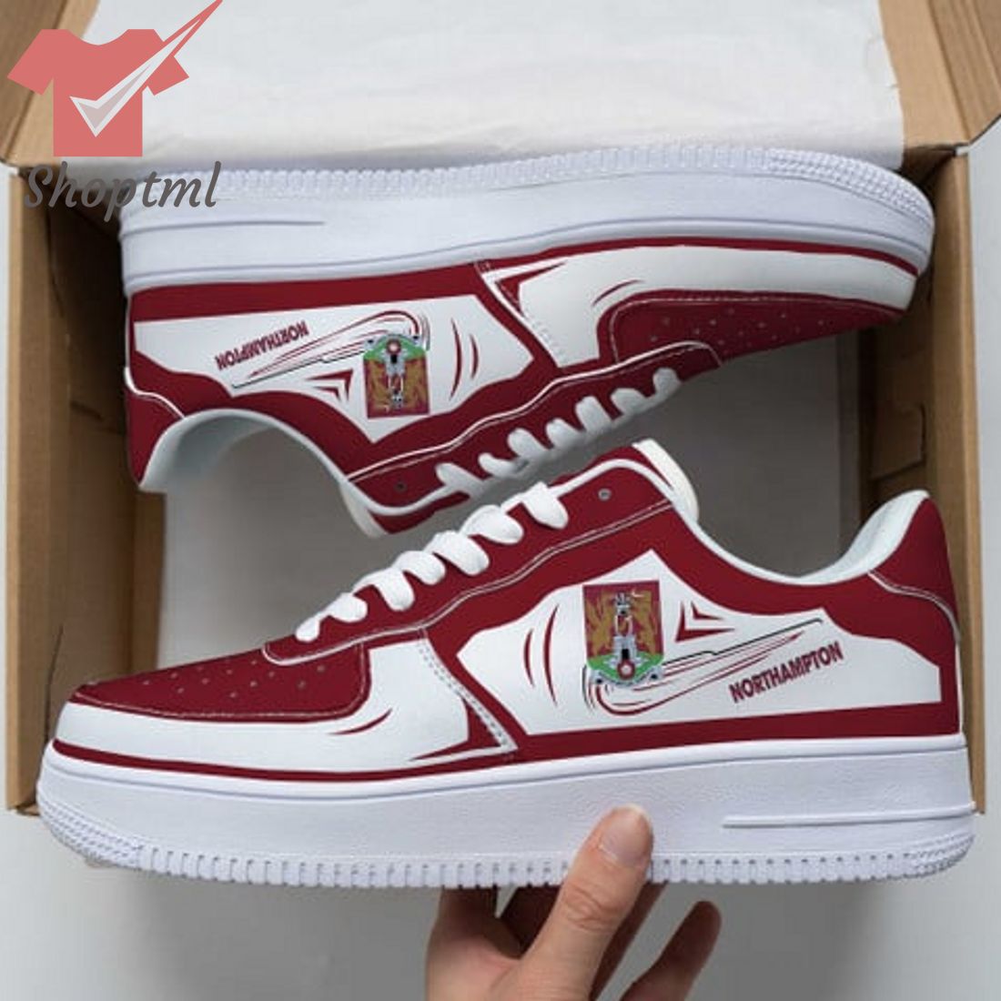Northampton Town Fc Efl Championship Nike Air Force 1 Sneakers For Men Women