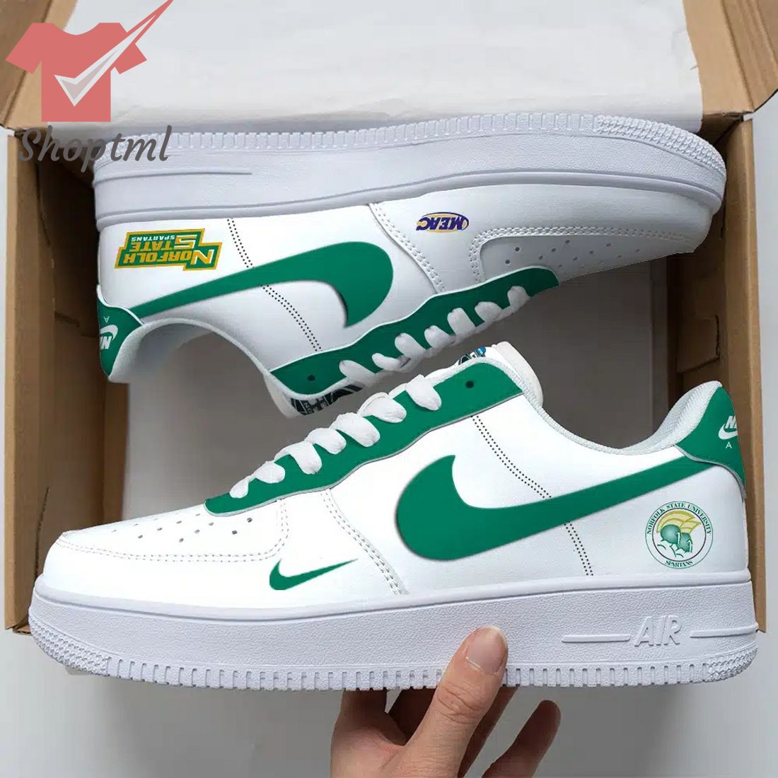 Norfolk State Spartans Ncaa Air Force Custom Nike Air Force Sneaker For Men Women