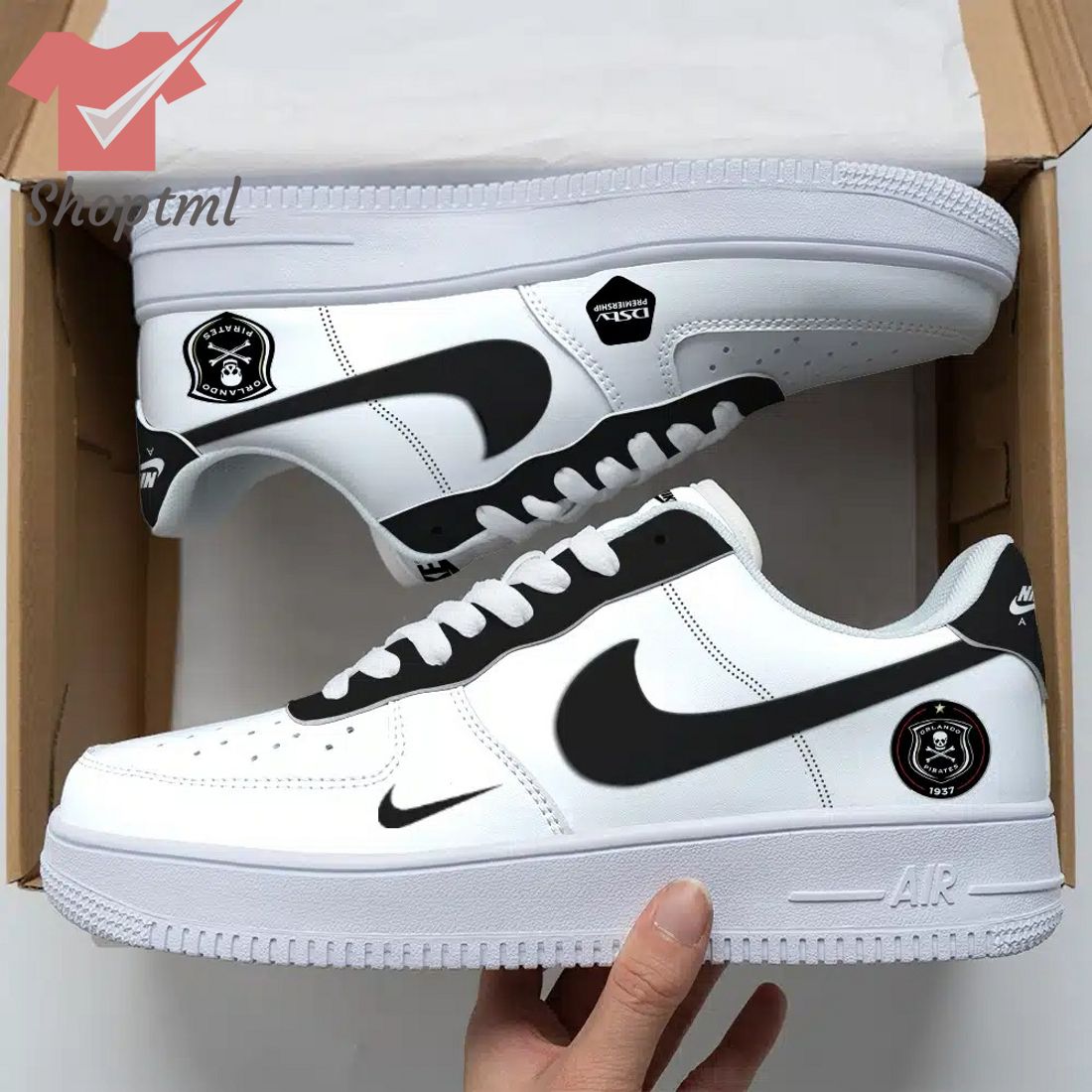 Orlando Pirates Air Force Custom Nike Air Force Sneaker For Men Women