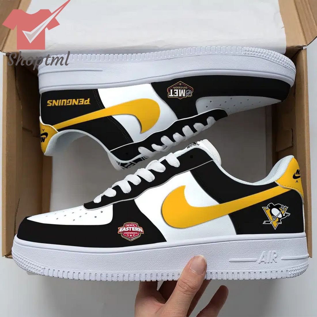 Pittsburgh Penguins Nhl Air Force Custom Nike Air Force Sneaker For Men Women