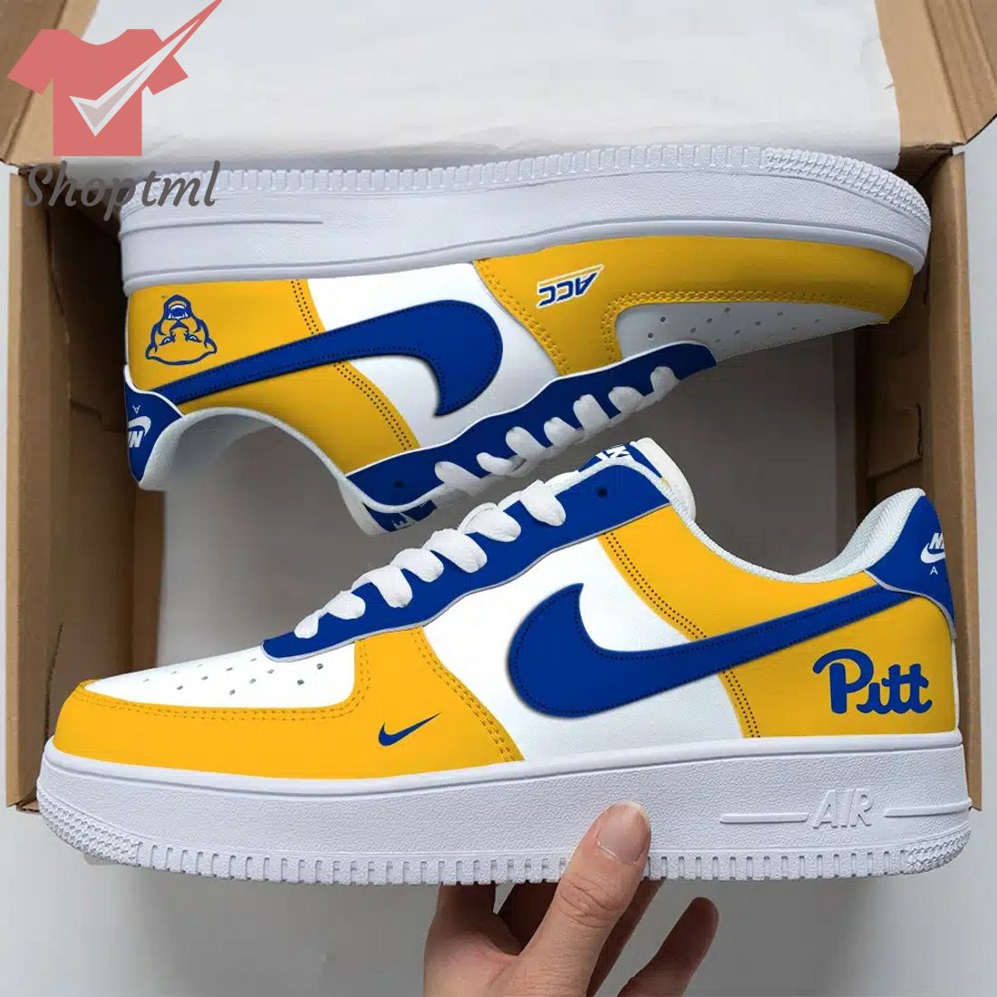 Pittsburgh Panthers Air Force Custom Nike Air Force Sneaker For Men Women