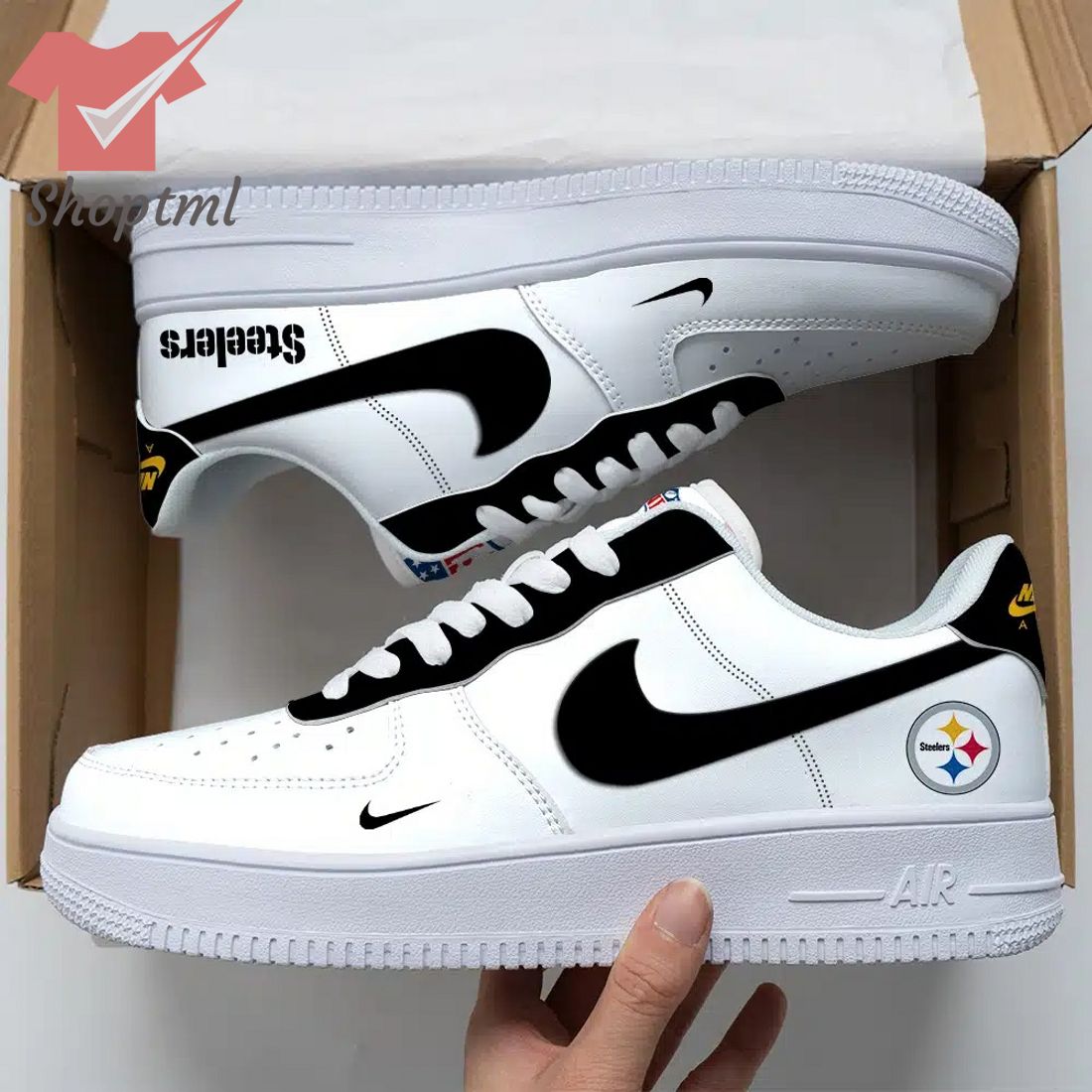 Pittsburgh Steelers Nfl Air Force Custom Nike Air Force Sneaker For Men Women