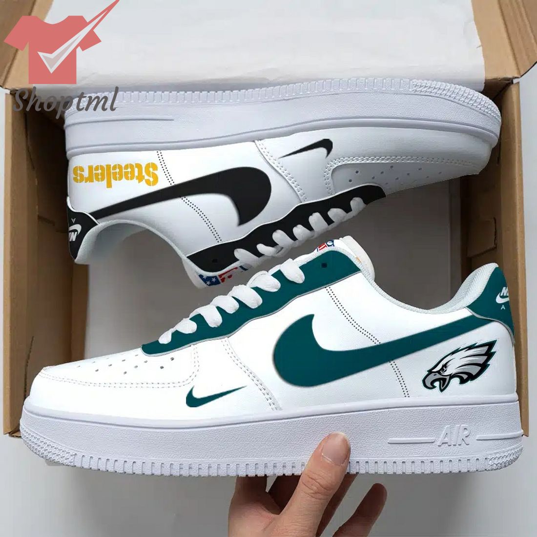 Pittsburgh Steelers X Philadelphia Eagles Air Force Custom Nike Air Force Sneaker For Men Women