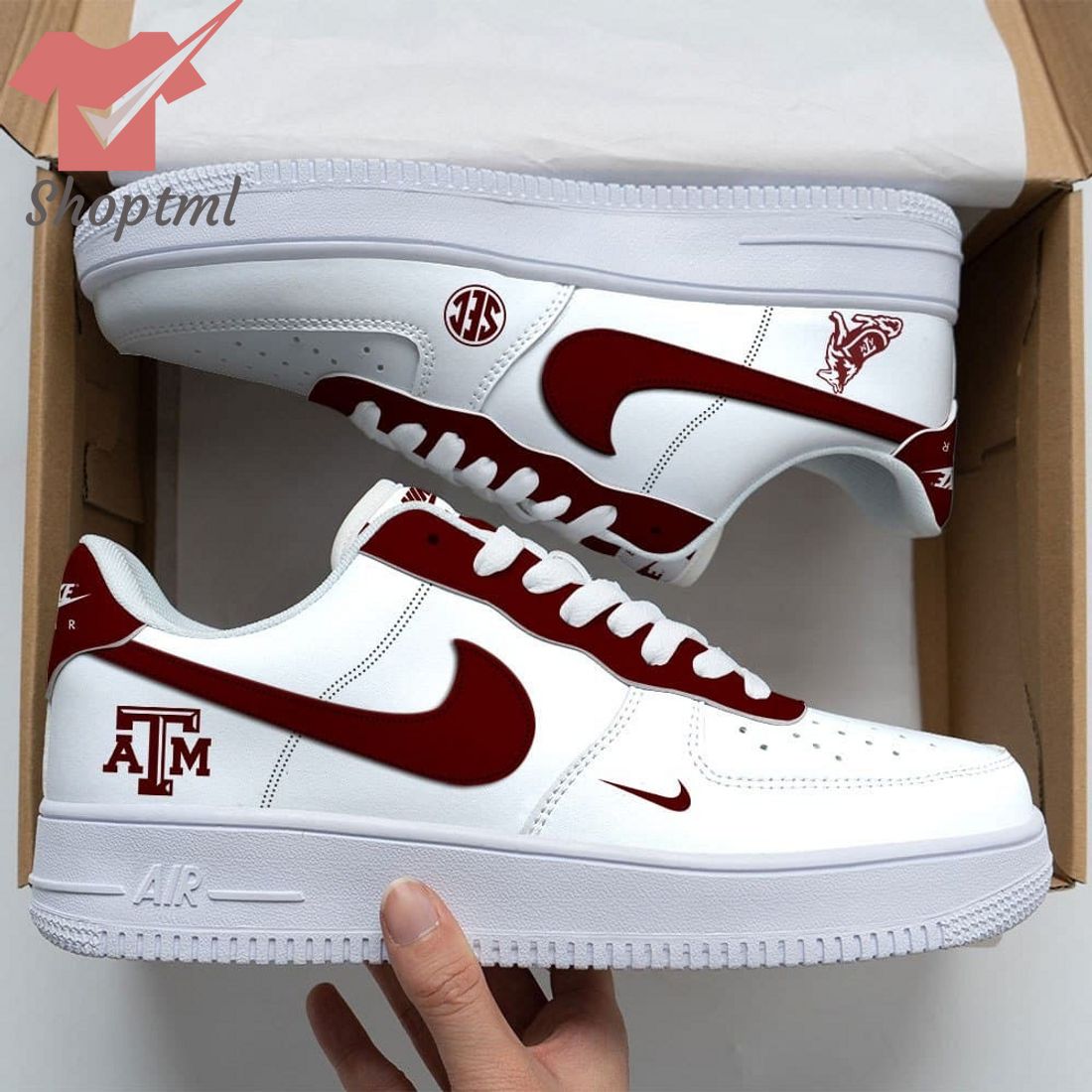 Texas A&M Aggies Air Force Custom Nike Air Force Sneaker For Men Women
