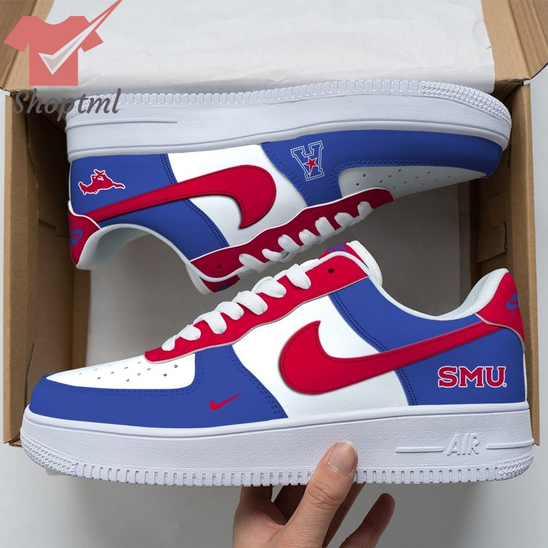 Smu Mustangs Air Force Custom Nike Air Force Sneaker For Men Women