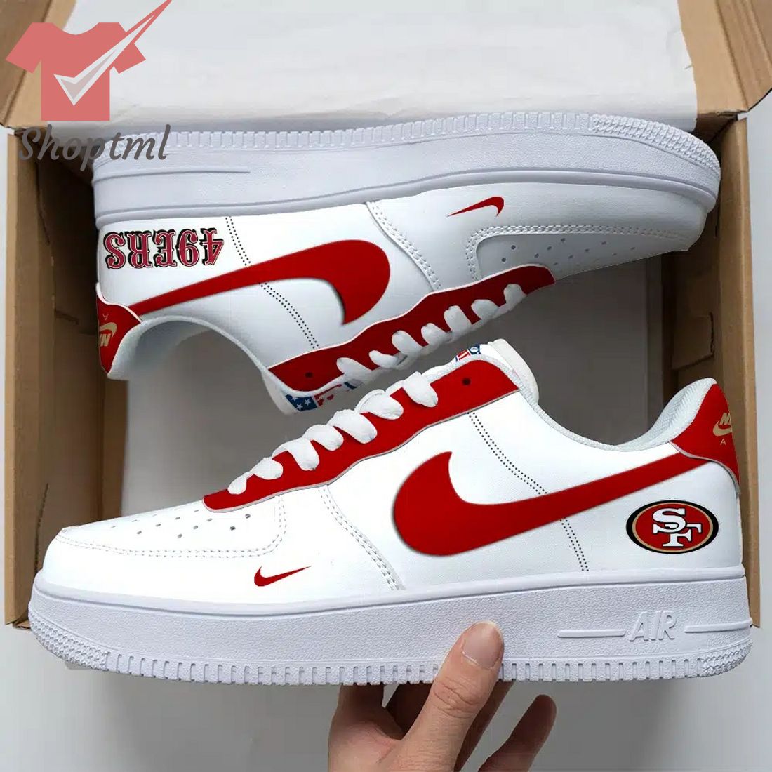 San Francisco 49Ers Nfl Air Force Custom Nike Air Force Sneaker For Men Women