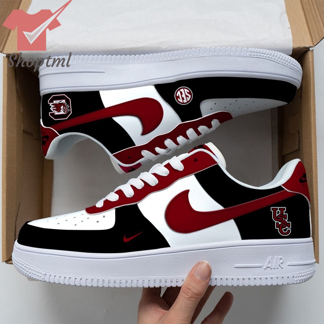 South Carolina Gamecocks Air Force Custom Nike Air Force Sneaker For Men Women