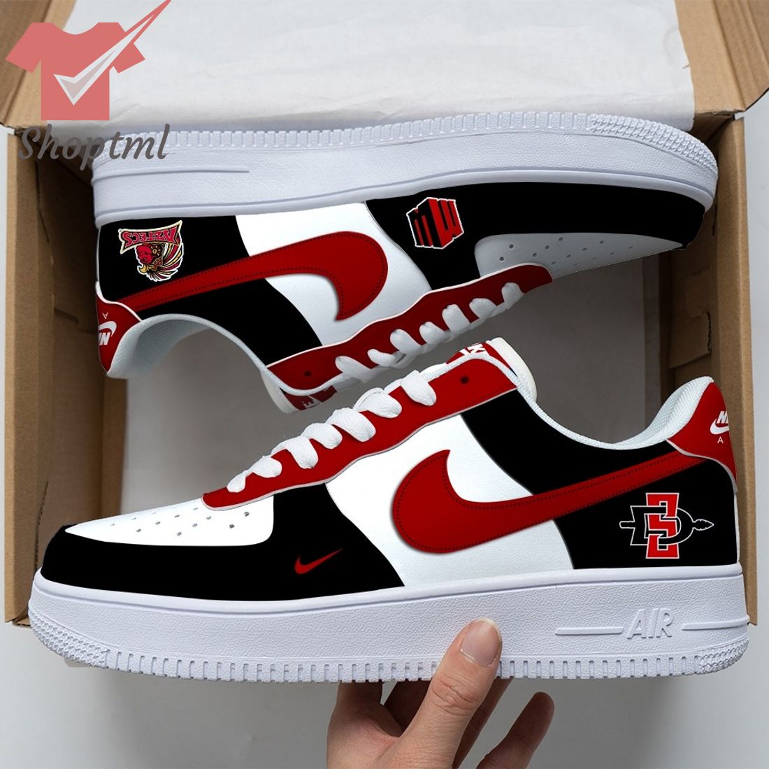 San Diego State Aztecs Air Force Custom Nike Air Force Sneaker For Men Women