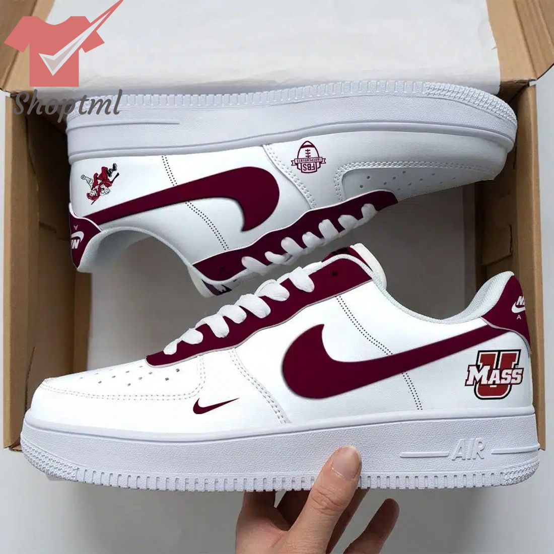 Umass Minutemen Air Force Custom Nike Air Force Sneaker For Men Women