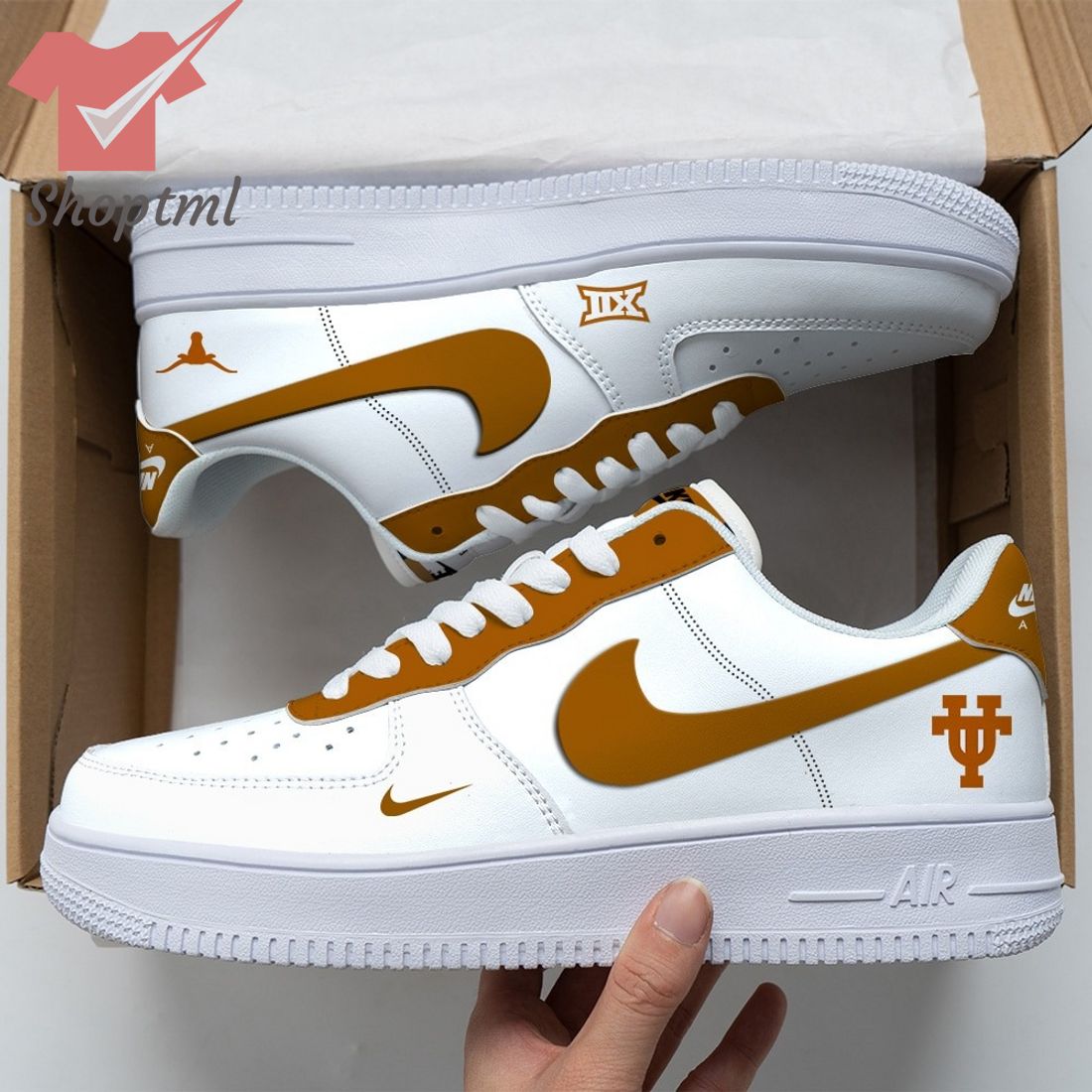 Texas Longhorns Air Force Custom Nike Air Force Sneaker For Men Women