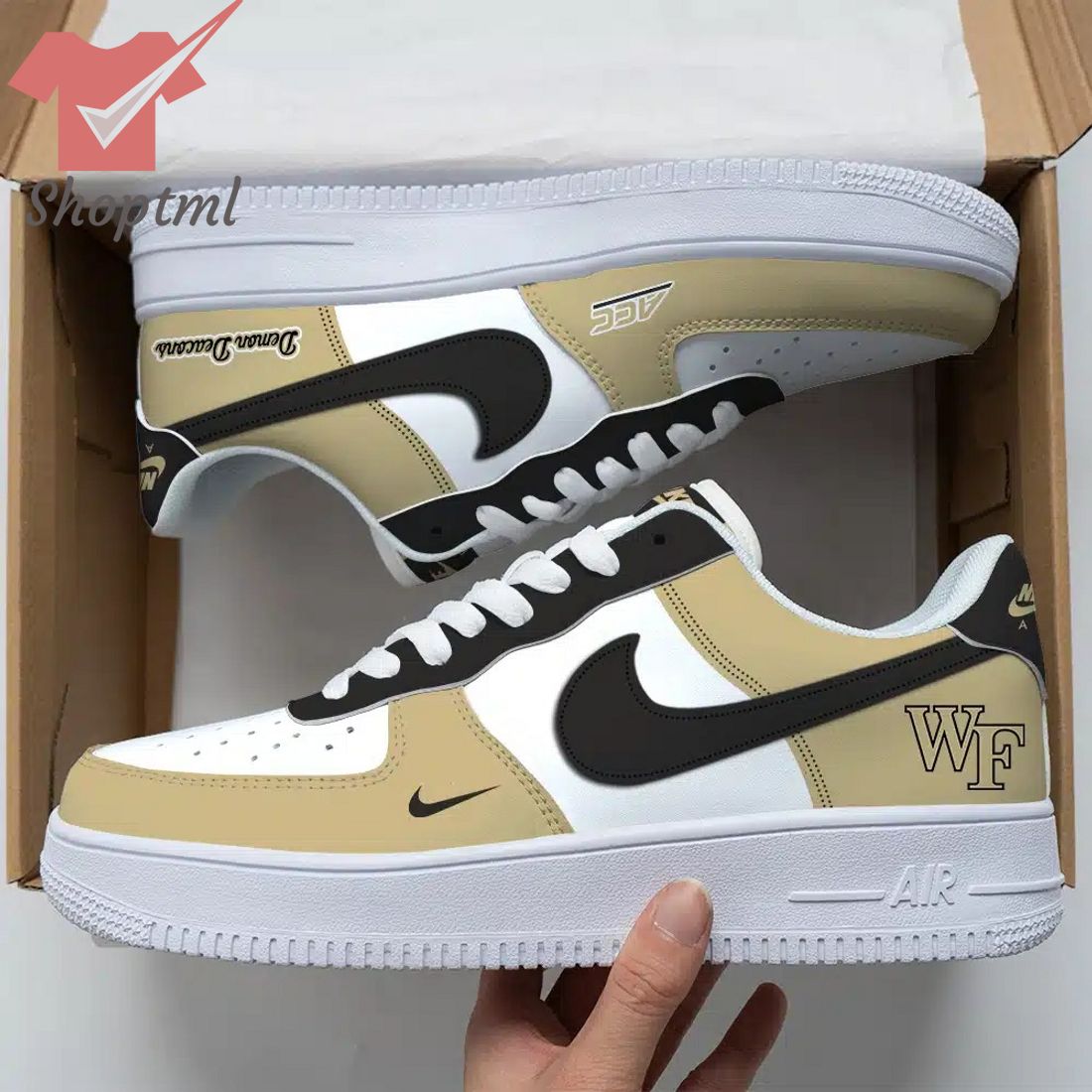 Wake Forest Demon Deacons Ncaa Air Force Custom Nike Air Force Sneaker For Men Women