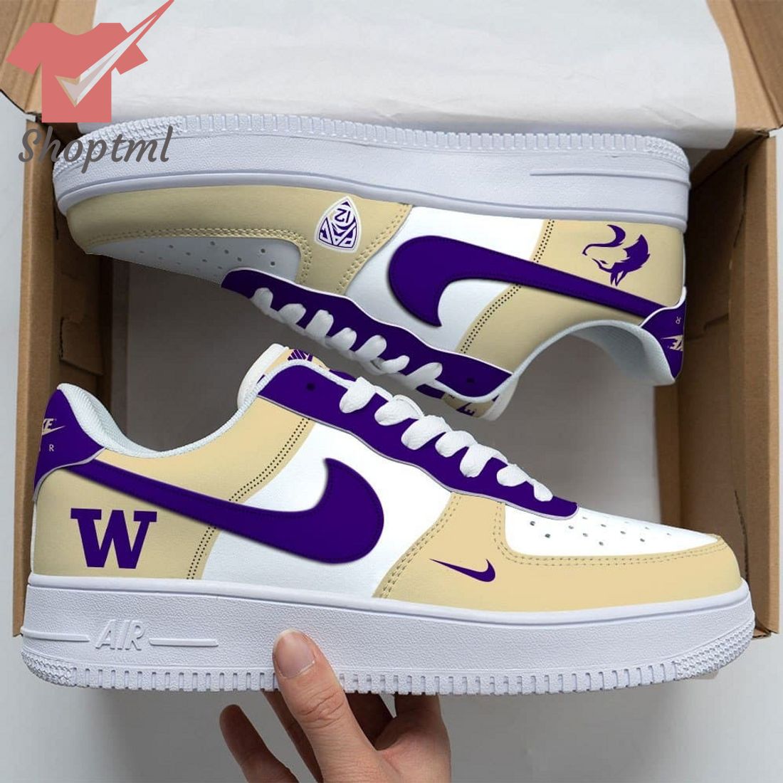 Washington Huskies Air Force Custom Nike Air Force Sneaker For Men Women